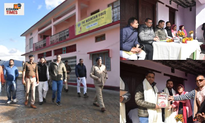 नंदा देवी राजजात यात्रा मार्ग का निरीक्षण करते हुए जिलाधिकारी गौरव कुमार और एसपी सुरजीत सिंह पंवार