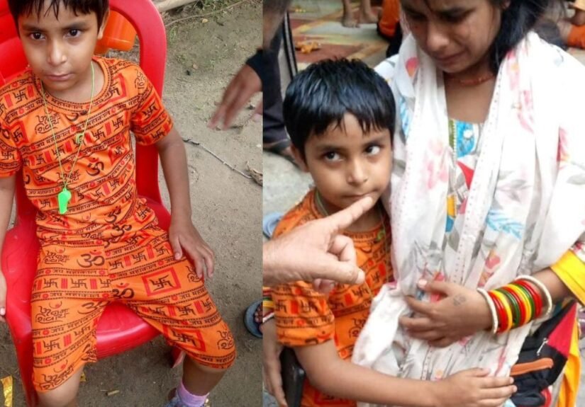 कांवड़ मेले के दौरान बिछड़े बच्चे को हरिद्वार पुलिस द्वारा उसकी मां से मिलाते हुए सांकेतिक तस्वीर