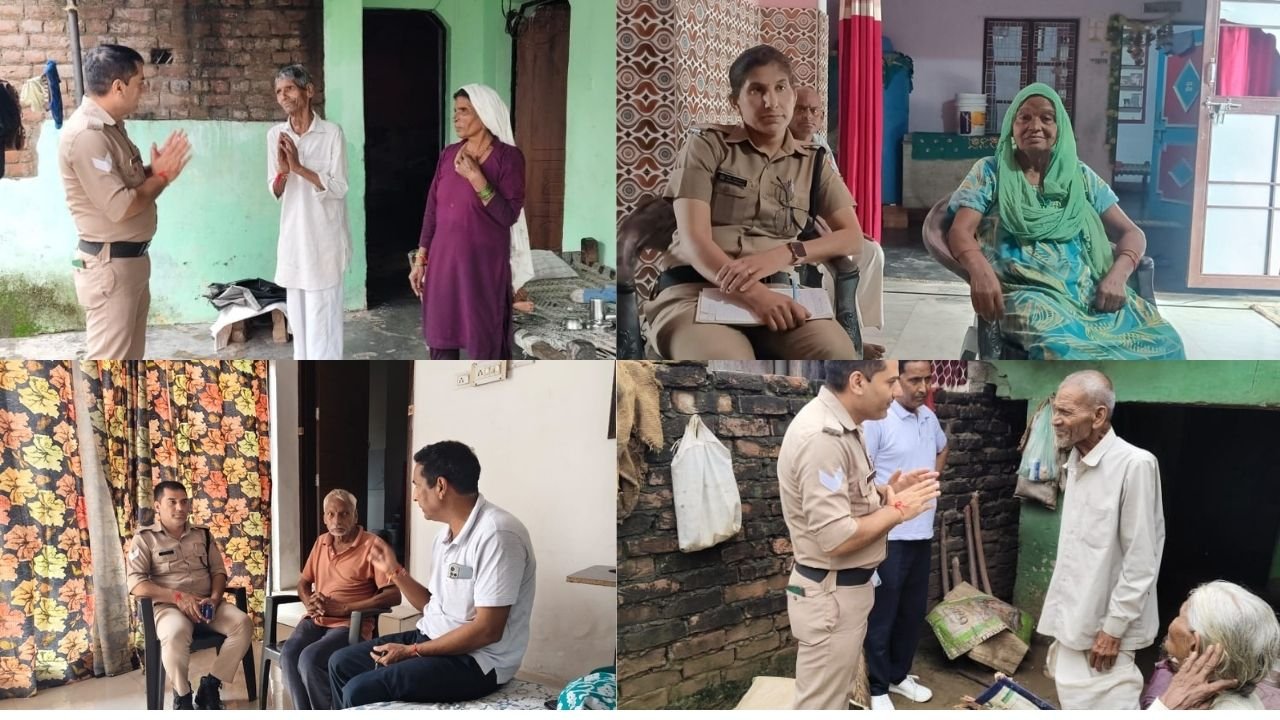 कनखल में अकेले रह रहे वरिष्ठ नागरिकों की कुशलक्षेम पूछती हरिद्वार पुलिस