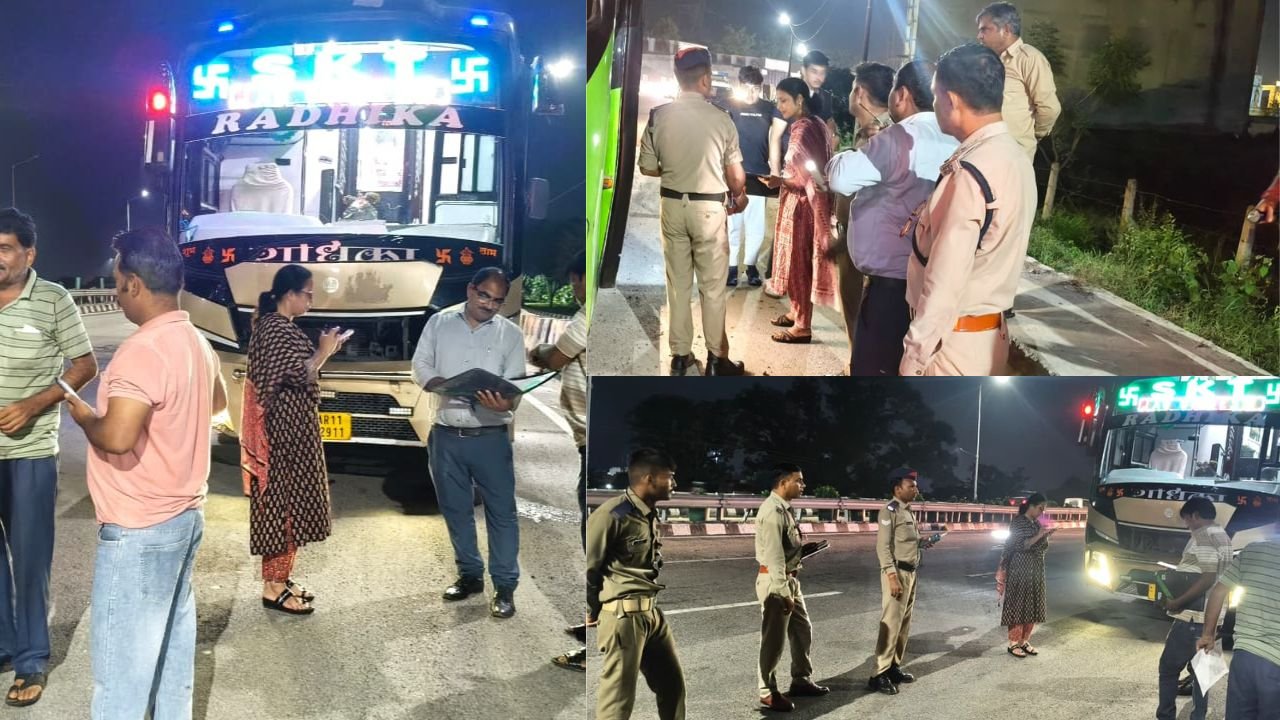 हरिद्वार में परिवहन विभाग की लक्जरी और स्लीपर बसों के खिलाफ विशेष चेकिंग अभियान
