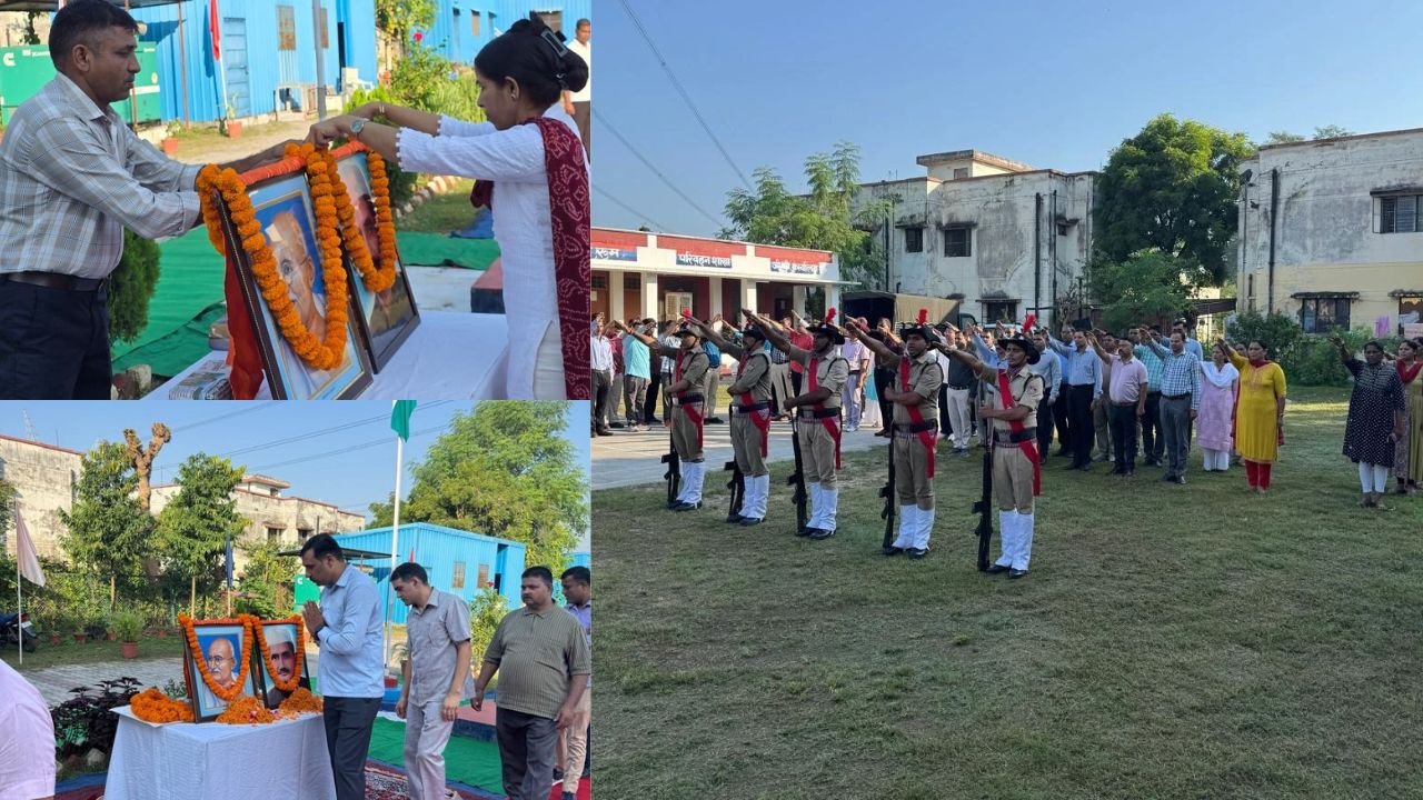 गांधी और शास्त्री जयंती पर उत्तराखंड जीआरपी लाइन में आयोजित श्रद्धांजलि कार्यक्रम