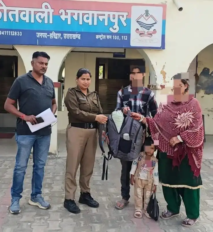 भगवानपुर पुलिस ने CCTV फुटेज की मदद से बरामद किया जेवरात से भरा बैग